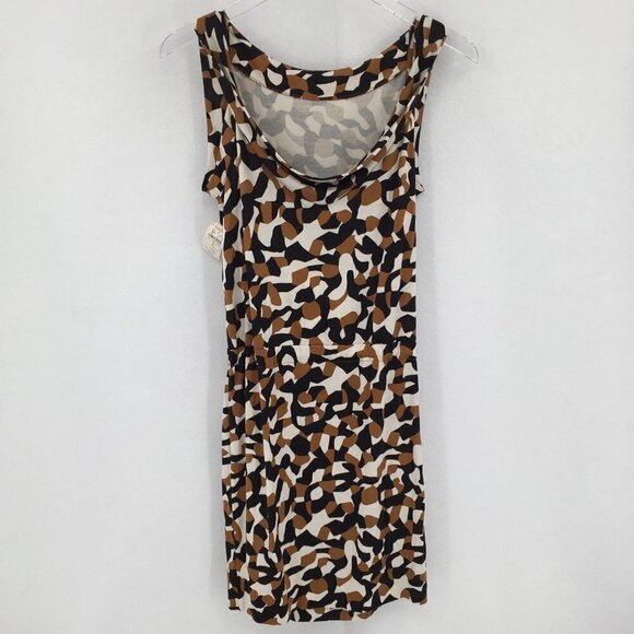 DVF Diane von Furstenberg Alardo camo leopard ginger mini silk tan dress new 4 - Picture 3 of 6